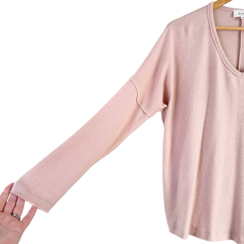 Korye x Stitch Fix V Neck Long Sleeve Soft Sweater in Ballet Pink,‎ Size Small - Picture 6 of 8